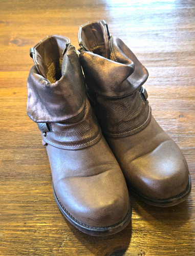 Damen stiefeletten bikerboots - stiefeletten,