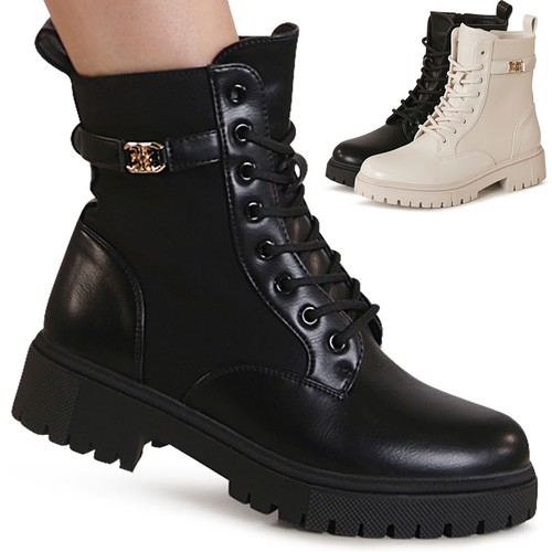 Damen plateau stiefeletten - damen,