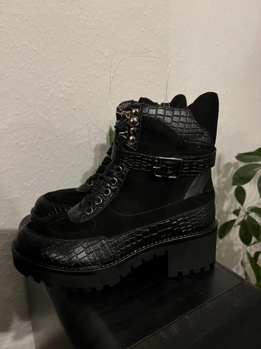 Damen plateau stiefeletten - plateau,
