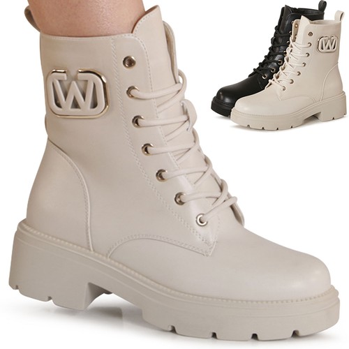 Damen plateau stiefeletten - plateau,