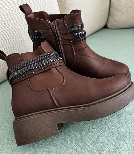 Boots schuhe braun claudia - boots,