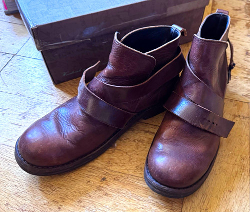 Moma leder stiefeletten braun - leder-stiefeletten,